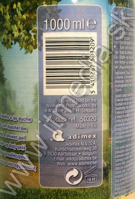 Image of Disney Pooh and Tigger Bath and Shower Gel 1000ml (IT3531)
