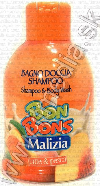 Image of Bon Bons Malizia Douche Gel (500 ml) *Latte Pesca* (IT1575)