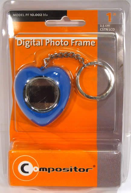 Image of Digital Photo Frame 25mm *Blue Heart* (IT4114)