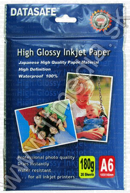 Image of Datasafe Photo Paper A6 --180g-- Glossy (20pk) 105x148mm (IT5670)