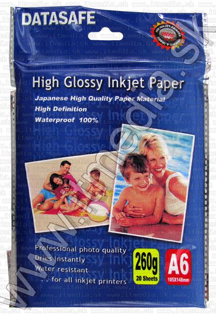 Image of Datasafe Photo Paper A6 --260g-- Glossy (20pk) 105x148mm (IT5672)