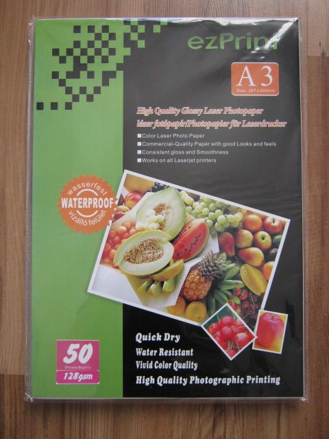 Image of ezPrint **LASER Glossy** Photo Paper A3 128g (50pk) INFO! (IT6854)