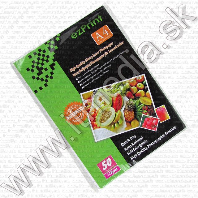 Image of ezPrint **LASER Glossy** Photo Paper A4 128g (50pk) INFO! (IT6855)