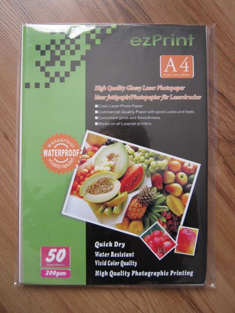 Image of ezPrint **LASER Glossy** Photo Paper A4 200g (50pk) INFO! (IT6856)