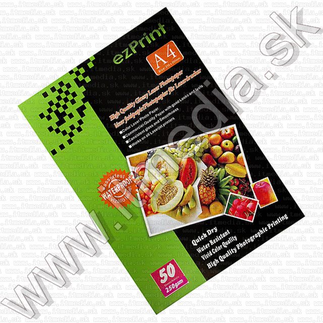 Image of ezPrint **LASER Glossy** Photo Paper A4 250g (50pk) INFO! (IT7469)