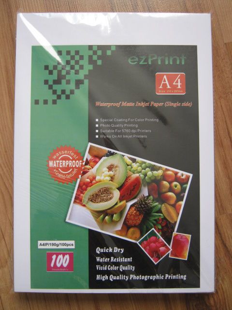 Image of ezPrint MATT Photopaper A4 190g (100pk) (IT6859)