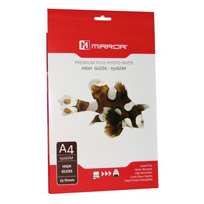 Image of Mirror Glossy Photo Paper A4 150g (25pk) (IT6769)