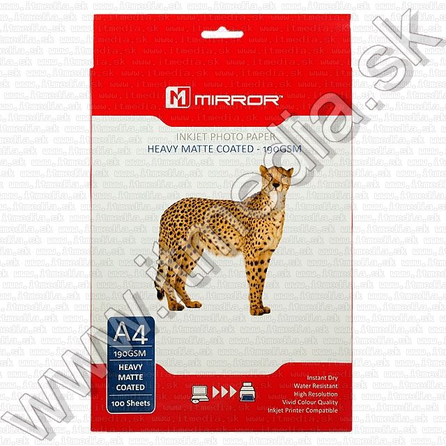Image of Mirror Matt Photo Paper A4 190g (100pk) (IT8710)