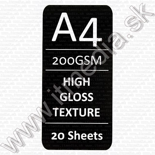 Image of Mirror **Glossy Texture** Photo Paper A4 200g (20pk) (IT5119)