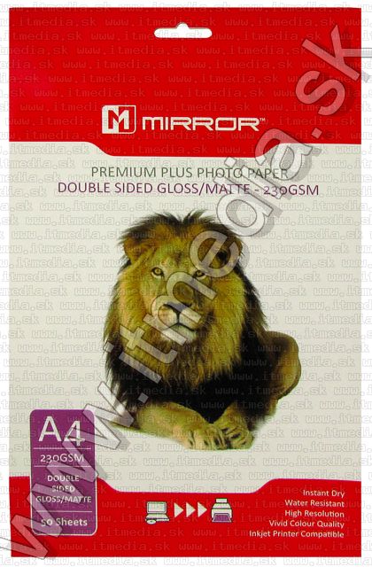 Image of Mirror *Double Sided Glossy-Matt** Photo Paper A4 230g (50pk) (IT5917)