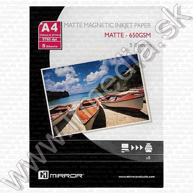 Image of Mirror **MAGNETIC** Matt Photo Paper A4 650g (5pk) (IT5121)