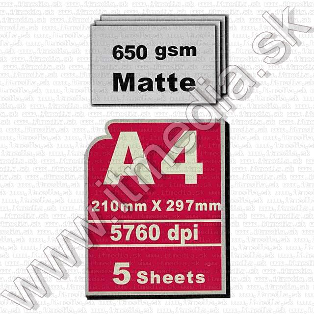 Image of Mirror **MAGNETIC** Matt Photo Paper A4 650g (5pk) (IT5121)