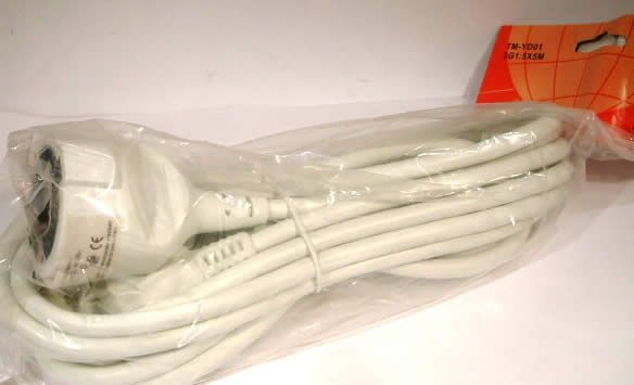 Image of Noname Power Cord Extender 5m white EU HQ (IT0377)