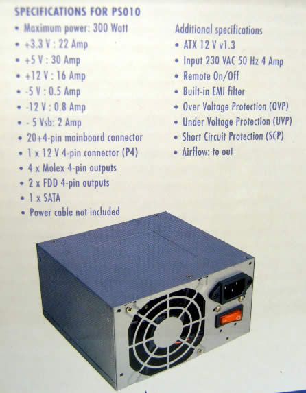Image of Sweex PC ATX Power Supply 300 Watt (PS010) (IT3982)