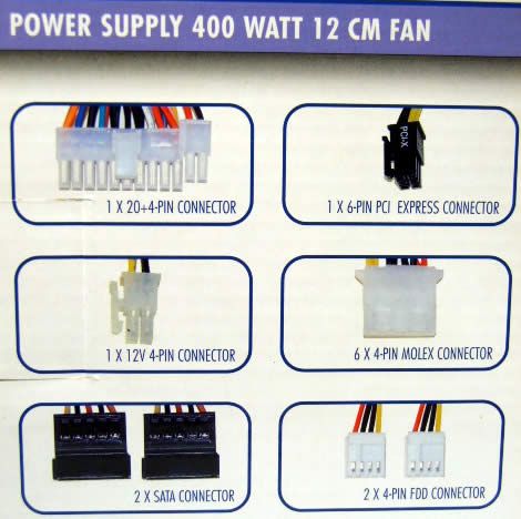 Image of Sweex PC ATX Power Supply 400 Watt (PS030) (IT3983)