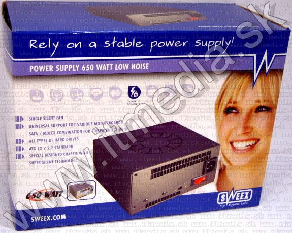 Image of Sweex PC ATX Power Supply 650 Watt *Silent* (PS040) (IT3984)