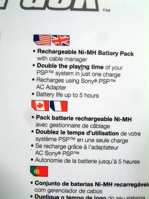 Image of JoyTech PSP Battery Pack (IT2859)