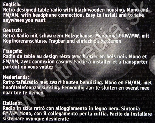 Image of Retro AM-FM Analogue Table Radio (HAV-TR11) (IT4835)