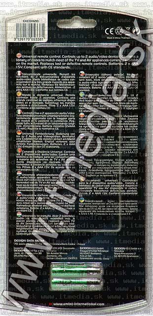 Image of Emtec Universal Remote Controll 2in1 (EKCOH120) (IT4884)