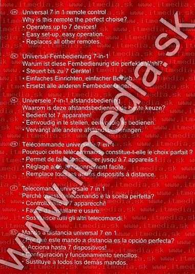 Image of Grundig Remote Controll 7-in-1 (#31588) (IT5867)