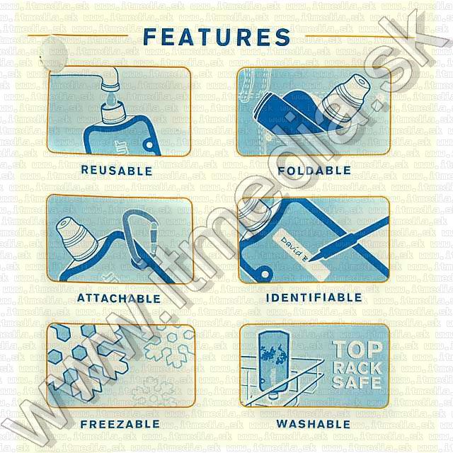 Image of Vapur Reusable Water Bottle 480ml *Black* (IT7807)