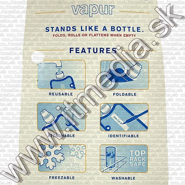 Image of Vapur Reusable Water Bottle 480ml *Pink* (IT7809)