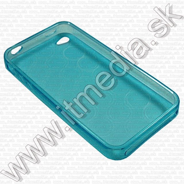 Image of Silicone Case (iPhone 4G-4GS) Circle Pattern *Blue* (IT8117)