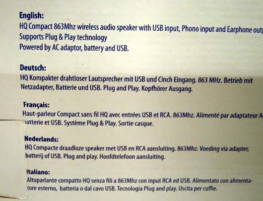 Image of HQ Wireless LoudSpeaker Set (IT4061)