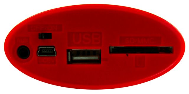 Image of MP3 USB Cardreader Speaker STEREO *red* (IT6811)