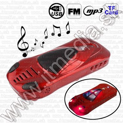 Image of Car Shape FMradio MP3 USB Cardreader Speaker *red* (IT9282)