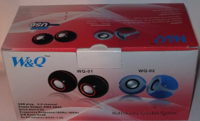 Image of W&amp;amp;amp;amp;amp;amp;amp;Q Multimedia 2.0 Speaker set *USB powered* WQ-01 (IT7584)