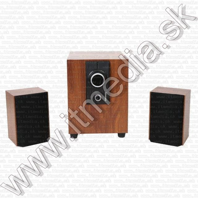 Image of Omega aktív 2.1 hangfalszett (25W, Fa) Barna (42727) (IT11080)