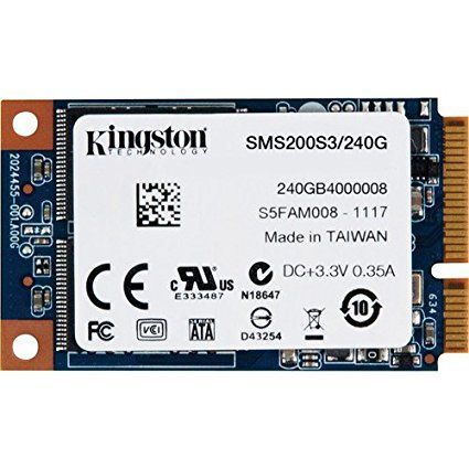 Image of Kingston SSDNow mSATA SSD 240GB SMS200S3/240G [540R/530W] (IT13524)