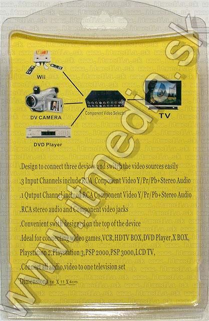 Image of Metal 3-port YUV-AV Switch (IT4707)