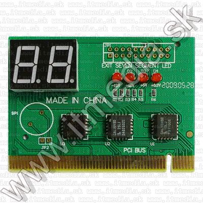 Image of 2 szegmenses PCI POST 80 kártya (Alaplap teszt kártya) (IT7993)