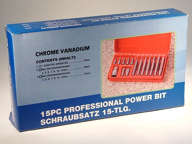 Image of Professional Screwdriver Bit Set 15-part (IT2363)