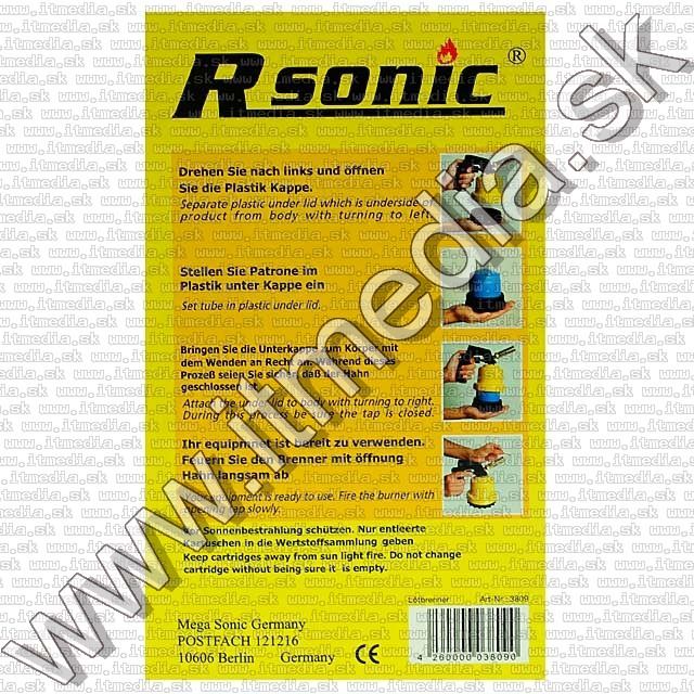 Image of Rsonic Gas Blow Torch Plastic EN417 (IT7700)