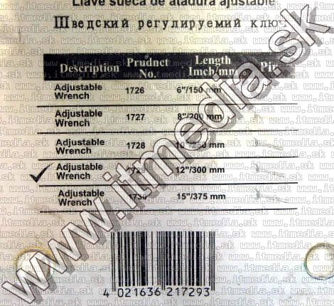 Image of Tusker Tools Swedish Wrench 300mm (IT3687)