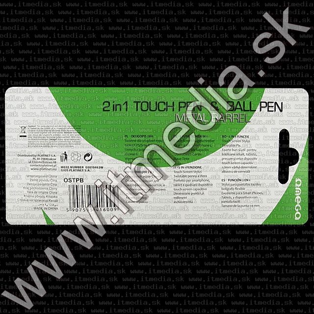 Image of Omega Stylus Pen/Ball Pen 2 in 1 *Black* (IT8767)
