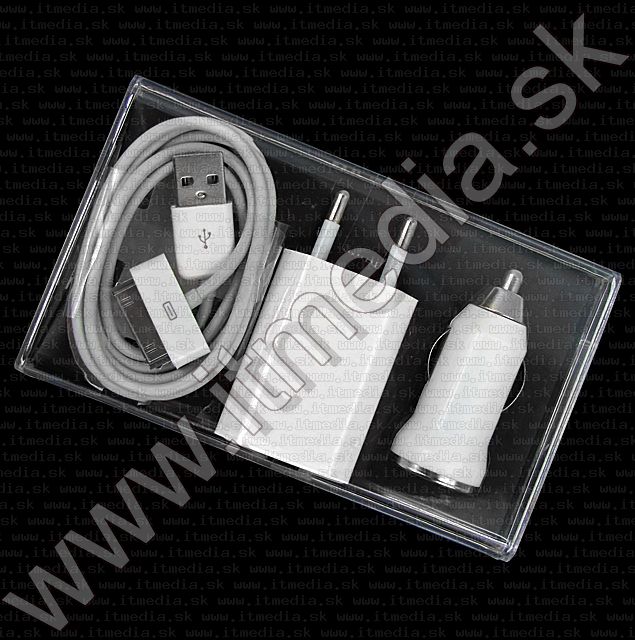 Image of Travel Charger for Apple iPhone 3-in-1 Set INFO! (IT7229)