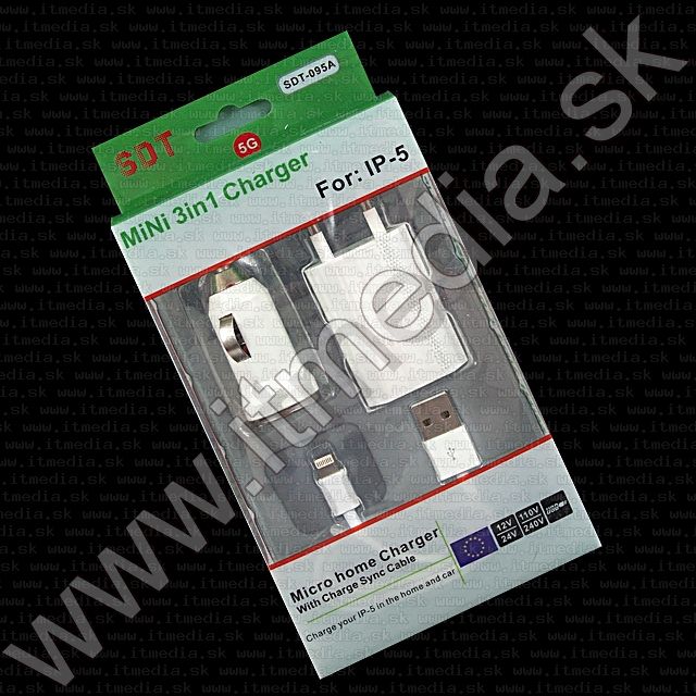 Image of Travel mini Charger Set for Apple iPhone5 INFO! (IT9002)