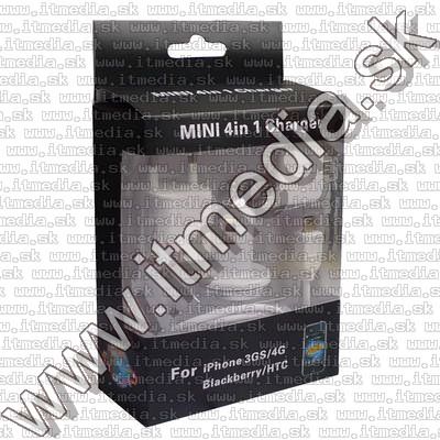 Image of Travel Charger for Apple iPhone-HTC-BlackBerry 4-in-1 Set INFO! (IT7987)