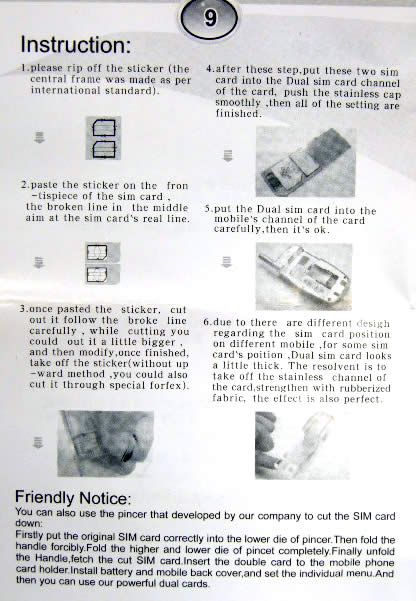 Image of Universal DOUBLE SIM Card INFO! BULK (IT4008)