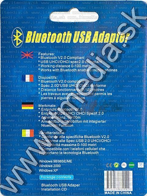 Image of USB 2.0 BlueTooth Dongle *Driver Less* *Vista* (IT4620)