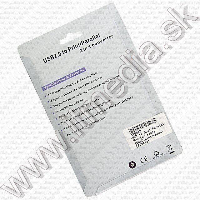 Image of USB to Dual Paralell Printer cable (DB25,Centronics) (IT9443)