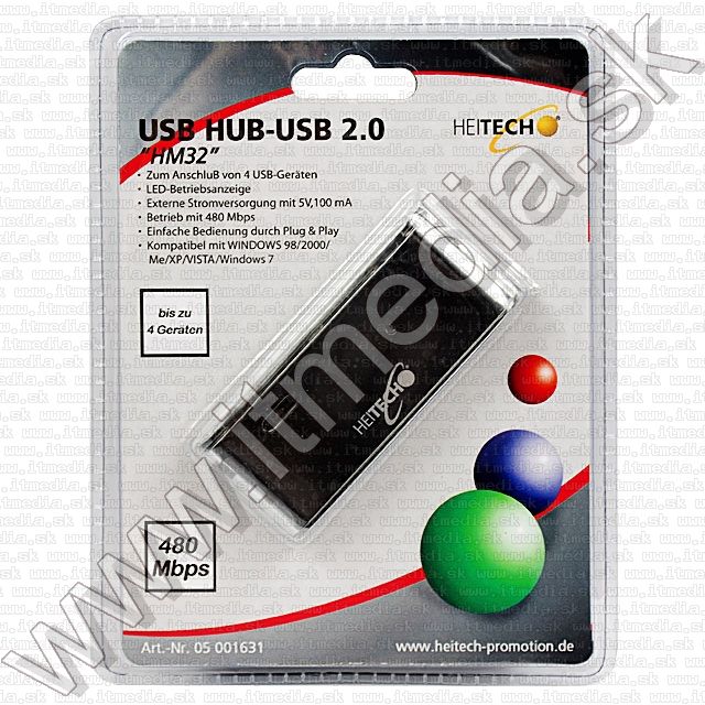Image of Heitech USB 2.0 HUB 4 port (IT8883)