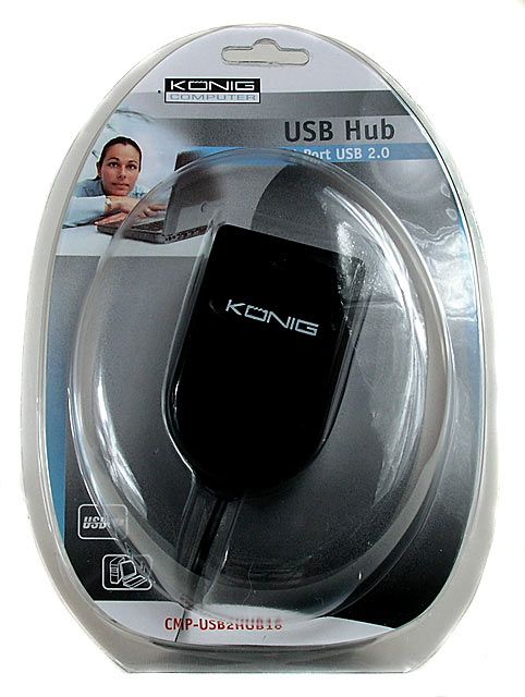 Image of Konig USB 2.0 HUB, 4 port (IT5124)