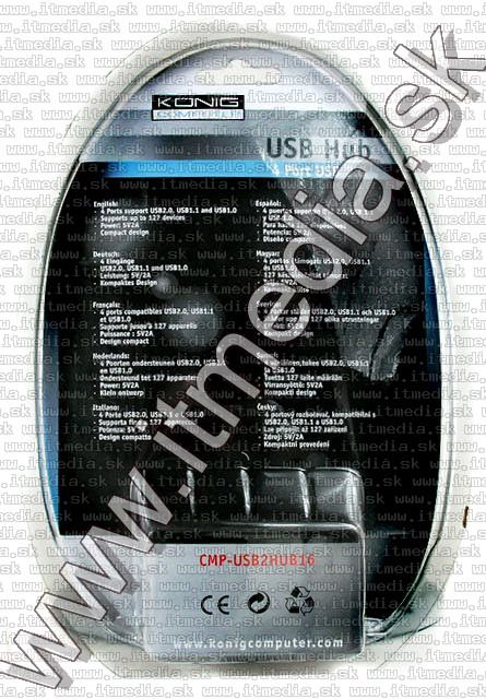 Image of Konig USB 2.0 HUB, 4 port (IT5124)