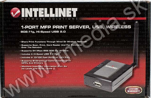 Image of IntelliNet 1-Port MFP Print Server, USB, WLAN RJ45 (IT5254)