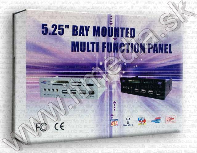 Image of PC Frontpanel CardReader HUB Firewire SATA *Black* (IT3729)